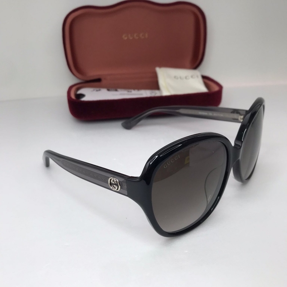 New - 💯 original  Gucci GG0080SK 002 Grey Gradient Round Sunglasses. - Picture 3 of 13